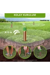 Altın Parmak Pilli Ultrasonik Kemirgen & Sürüngen Kovucu - 1250 m² Etki Alanı – Titreşimli - 5