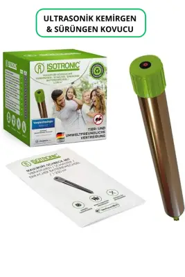 Altın Parmak Pilli Ultrasonik Kemirgen & Sürüngen Kovucu - 1250 m² Etki Alanı – Titreşimli - 1