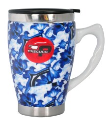 Andoutdoor AND333 İçi Çelik Dışı Desenli Seramik Kupa Mug - Andoutdoor