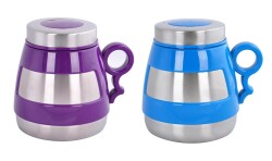 Andoutdoor AND431 İçi Dışı Çelik Plastik Desenli Kupa Mug-STD - Andoutdoor