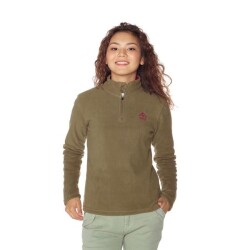 Berg Kluane Yarım Fermuar Kadın Polar-YEŞİL - Berg