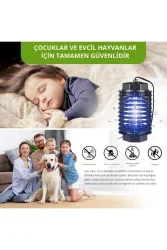 Böcek Lambası | Sessiz, Kimyasalsız ve 50 m² Etki Alanıyla Uçan Böcekleri Saf Dışı Bırakır - 7