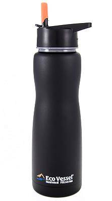 Eco Vessel Aqua Vessel Insulated Filtre Bottle Termos 0.75 Litre-SİYAH - 1