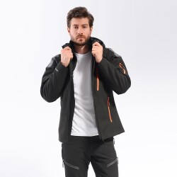 FreeCamp 3In1 Softshell Erkek Ceket-SİYAH - FreeCamp