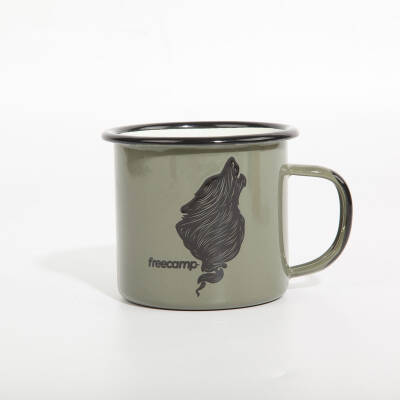 FreeCamp Campers Emaye Mug 350ml-YEŞİL - 1