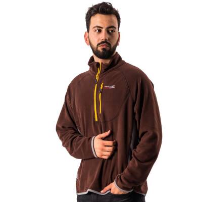 FreeCamp Man Half Zipper Fleece Polar-KAHVERENGİ - 1