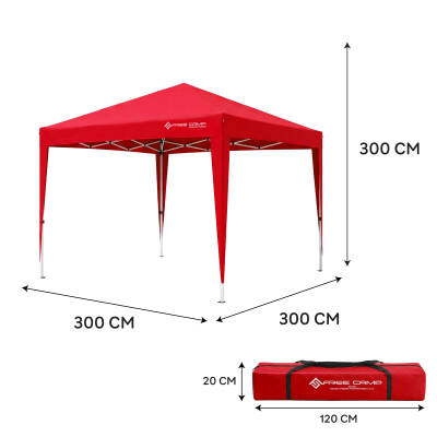 Freecamp Sevilla AND1024 300x300cm Polyester Otomatik Tente-KIRMIZI - 4