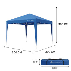 Freecamp Sevilla AND1024 300x300cm Polyester Otomatik Tente-MAVİ - 4