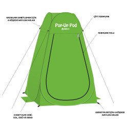 Gigatent Pop-Up Kamp Kabin Tuvalet Çadır - 5
