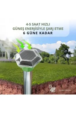Güneş Enerjili Ultrasonik Kovucu – Kemirgen ve Sürüngenlere Karşı, 1000 m² Alanda Etkili - 3