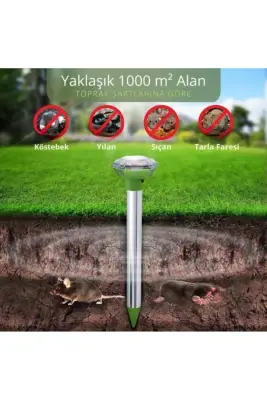 Güneş Enerjili Ultrasonik Kovucu – Kemirgen ve Sürüngenlere Karşı, 1000 m² Alanda Etkili - 6