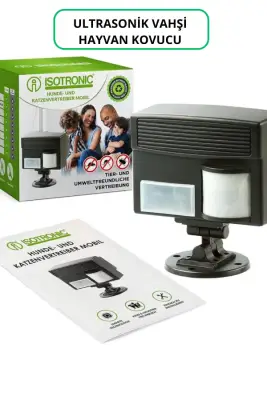 Hareket Sensörlü Çoklu Frekanslı Vahşi Hayvan Kovucu – Ultrasonik, Pil veya Adaptör - 1