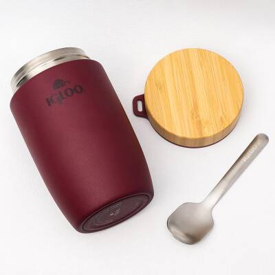Igloo Bamboo Yemek Termosu 500ml-BORDO - 2