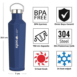 Igloo Pentagon Termos 750ml-LACİVERT - 5