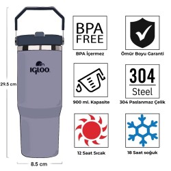 Igloo Powder Termos 900ml-MAVİ - 4