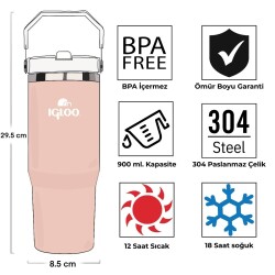 Igloo Powder Termos 900ml-SOMON BEYAZ - 4