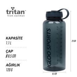 Igloo Sports Tritan Matara 1.1 Litre-FÜME - 5