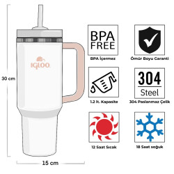 Igloo Stadler Thermo-Mug 1.2 Litre-BEYAZ - 4