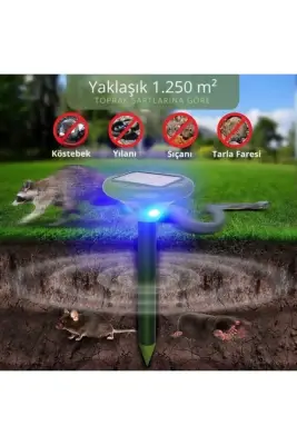 Kemirgen ve Sürüngenlere Karşı Güneş Enerjili Cihaz–Yılan, Fare, Köstebek İçin, 1250 m² Alan - 4