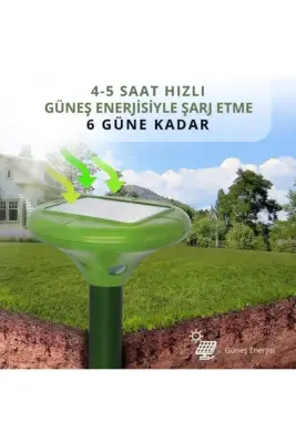 Kemirgen ve Sürüngenlere Karşı Güneş Enerjili Cihaz–Yılan, Fare, Köstebek İçin, 1250 m² Alan - 6