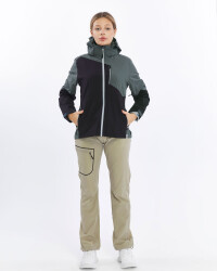 Mapamyumco Windbreaker Kadın Ceket-FÜME-SİYAH - Mapamyumco