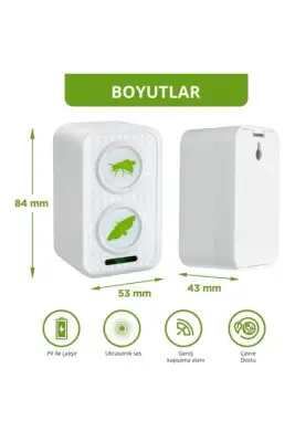 Mobil Ultrasonik Arı & Güve Kovucu – Pilli, 50 m² Alan (İlk Piller Dahil) - 2
