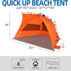 QuickUP A1 Otomatik Plaj Çadırı - 3