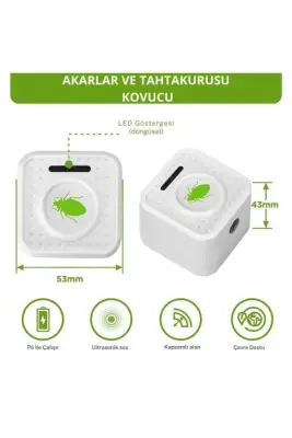 Ultrasonik Akar & Tahtakurusu Koruması – Pilli, 30 m² Alan (İlk Piller Dahil) - 1