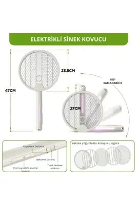 UV Işıklı Bataryalı Sinek ve Sivrisinek Öldürücü – USP Teknolojili - 1