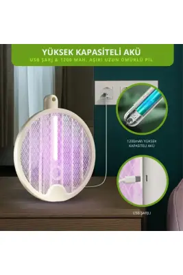 UV Işıklı Bataryalı Sinek ve Sivrisinek Öldürücü – USP Teknolojili - 6