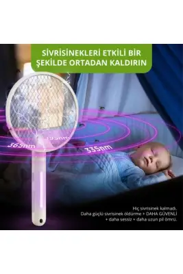 UV Işıklı Bataryalı Sinek ve Sivrisinek Öldürücü – USP Teknolojili - 7