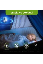 UV Işıklı Sinek Kapanı | Elektrikli, Sessiz, Kimyasalsız Sinek ve Sivrisinek Kovucu + Gece Lambası - 6