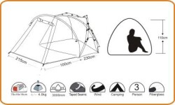 Wildland Alps 300 4 Mevsim 3 Kişilik Kamp Çadırı - 5